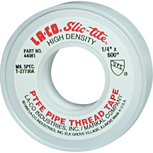 Ruban &agrave; filetage en PTFE Slic-Tite, 300" lo x 3/4" la, Blanc Cintas