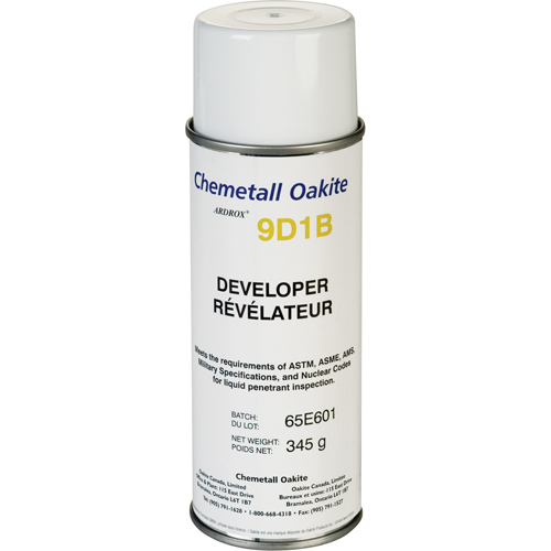 9D1B Non-Aqueous Developers, Aerosol Can Cintas