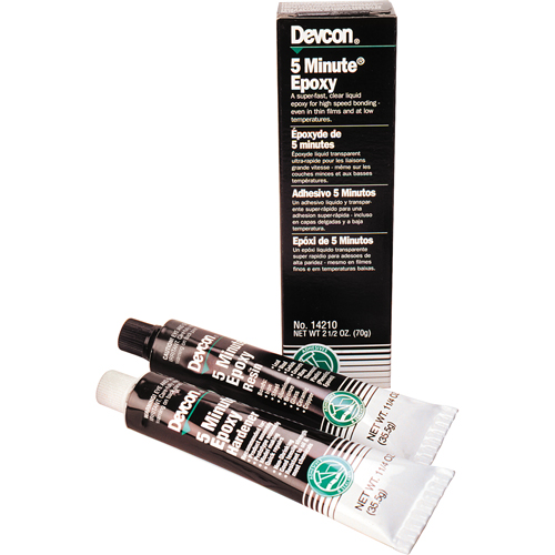 Adh&eacute;sif 5 minutes, 70 g, Tube, Deux composants, Transparent Cintas