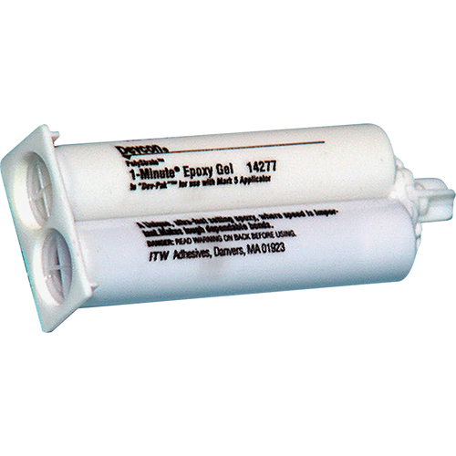 1-Minute Adhesive, 50 ml, Dual Cartridge, Two-Part, Amber Cintas