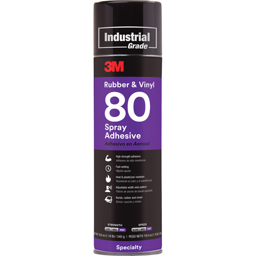 Rubber & Vinyl Spray Adhesive, Yellow, Aerosol Can Cintas