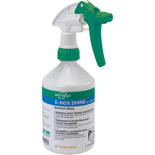 Nettoyant et protecteur de surface en acier inoxydable E-Nox Shine, 500 ml, Bouteille &agrave; g&acirc;chette Cintas
