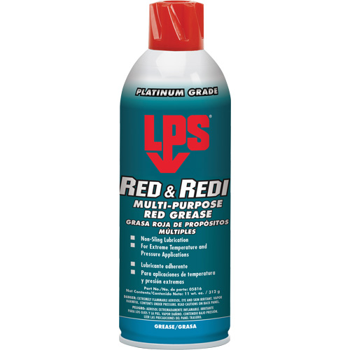 Graisse rouge Red & Redi tout usage, 16 oz, Canette a&eacute;rosol Cintas