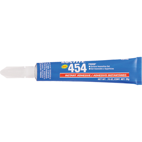 Prism 454 Instant Adhesive Gel, Clear, Tube, 20 g Cintas