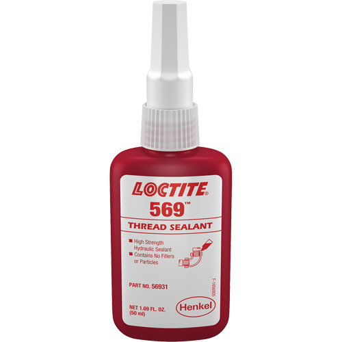 569 Hydraulic Thread Sealant, Bottle, 50 ml, -54° C - 149° C/-65° F - 300° F Cintas