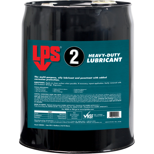 2&reg; Heavy-Duty Lubricant, Pail Cintas