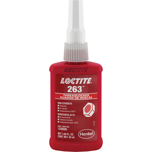 Compos&eacute; de blocage 263 s&eacute;chage rapide, Rouge, &eacute;lev&eacute;, 50 ml, Bouteille Cintas