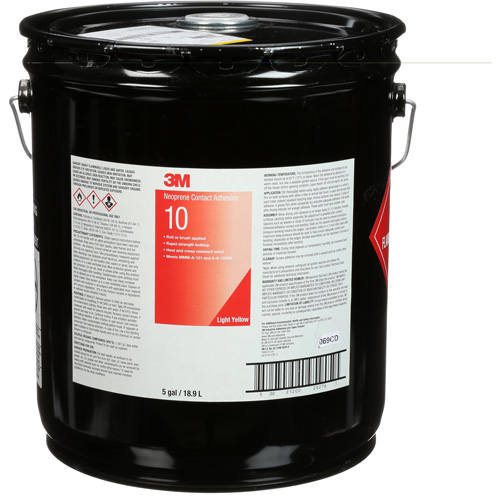 Ten Bond Contact Cement, Pail, 5 gal., Yellow Cintas