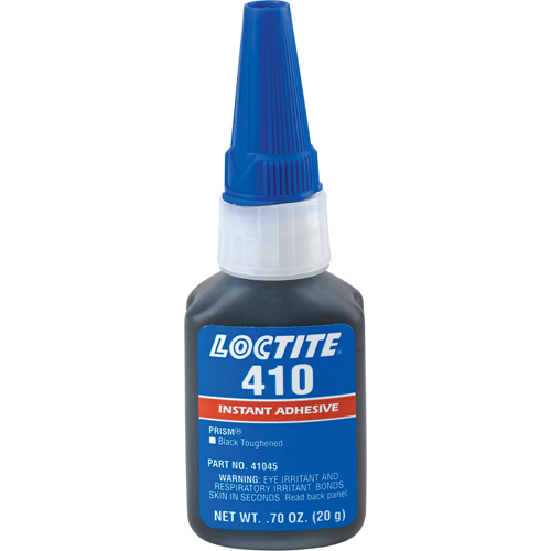Adh&eacute;sif instantan&eacute; 410, Noir, Bouteille, 20 g Cintas