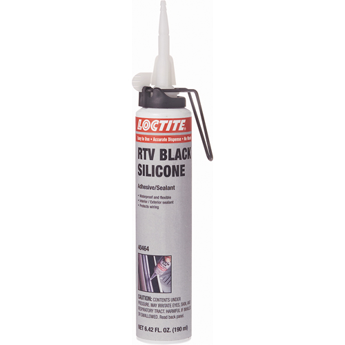 Superflex RTV Silicone Adhesive Sealant, Cartridge, Black Cintas