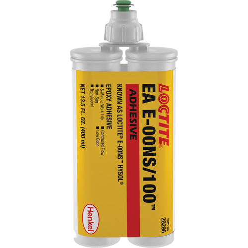 E-00NS Hysol Epoxy, 400 ml, Dual Cartridge, Two-Part, Translucent Cintas