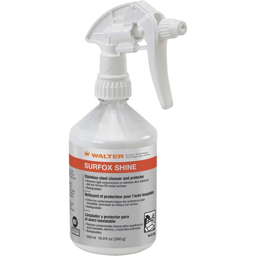 SURFOX Shine Stainless Steel Cleaner & Protector, 500 ml, Trigger Bottle Cintas