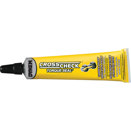 P&acirc;te indicatrice inviolable Cross-Check Torque Seal, 1 liq. oz., Tube, Jaune Cintas