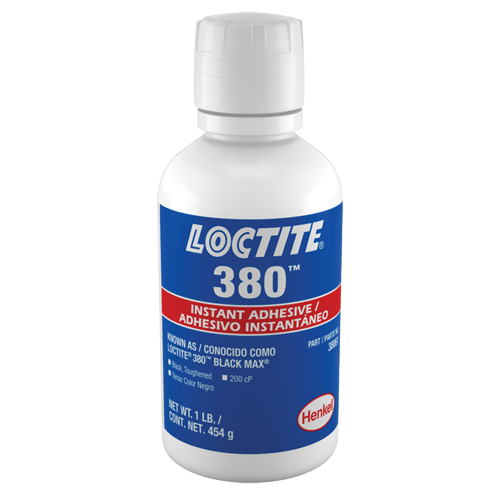Adh&eacute;sif instantan&eacute; durci 380, Noir, Bouteille, 453 g Cintas