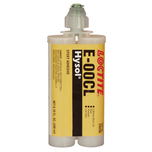 E-00CL Structural Adhesives, 200 ml, Dual Cartridge, Two-Part, Clear Cintas