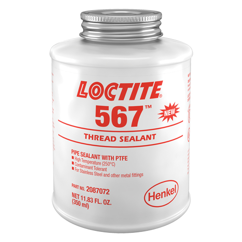 567 High Temperature Thread Sealant, Brush Top Bottle, 350 ml, -53.88° C - 204° C/-65° F - 400° F Cintas