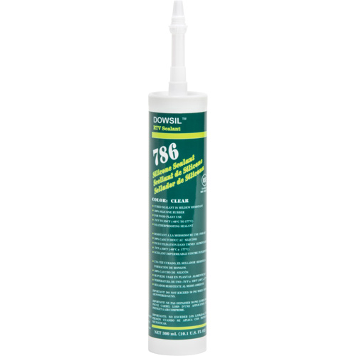 Scellant &agrave; la silicone, 300 ml, Cartouche, Transparent Cintas
