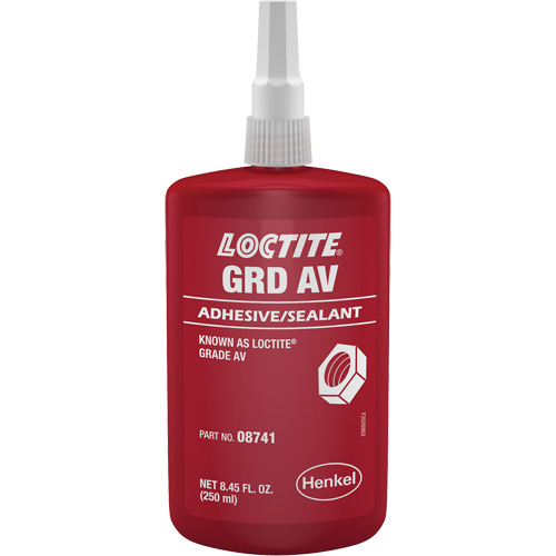 Letter Grade AV Threadlocker, Red, High, 250 ml, Bottle Cintas