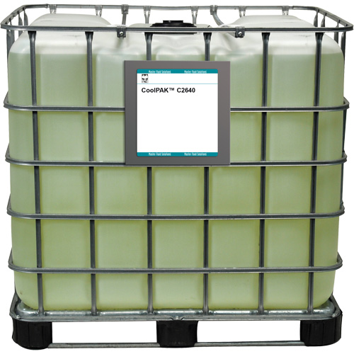 Liquide pour le travail des m&eacute;taux synth&eacute;tique peu mousseux CoolPAK, R&eacute;servoir GRV Cintas