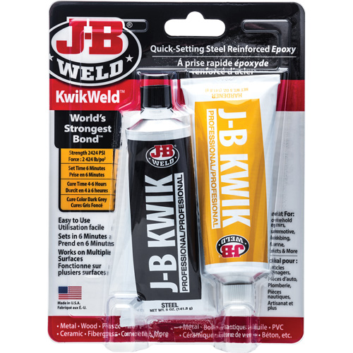 KwikWeld Epoxy, Two-Part, Tube, 10 oz., Grey Cintas