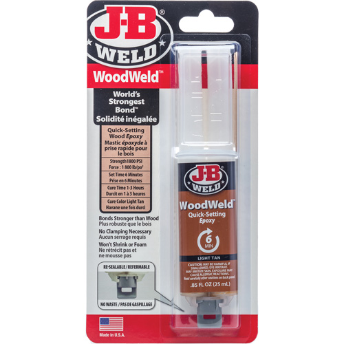 Adh&eacute;sif WoodWeld, 25 ml, Seringue, Deux composants, Havane Cintas