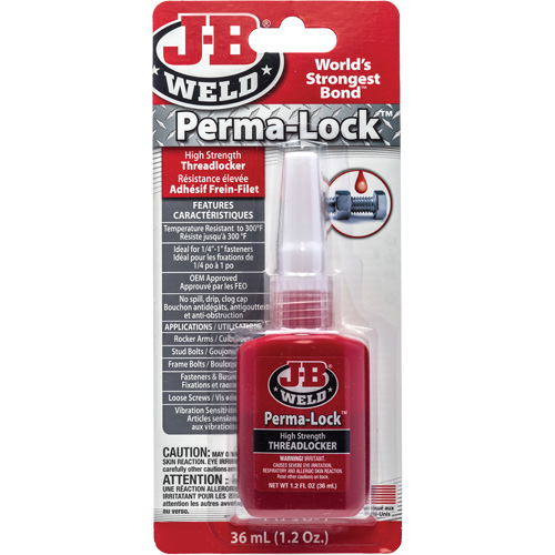 Compos&eacute; de blocage Perma-Lock, Rouge, &eacute;lev&eacute;, 36 ml, Bouteille Cintas