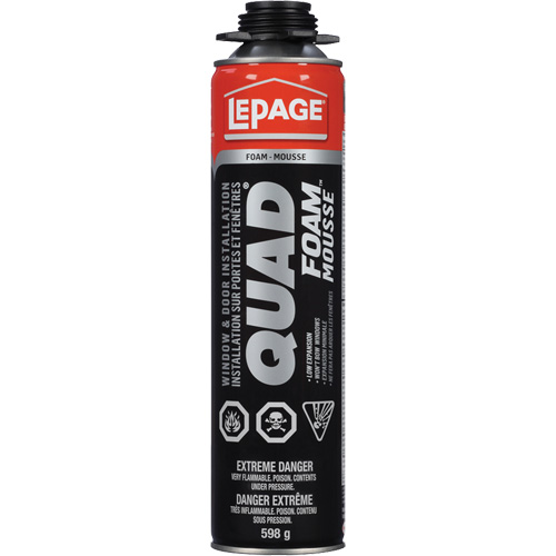 Quad&reg; Foam Window & Door Installation Foam, Aerosol Can, Tan Cintas