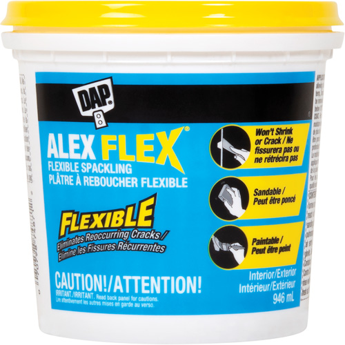 Pl&acirc;tre &agrave; reboucher flexible Alex Flex, 946 ml, Contenant en plastique Cintas