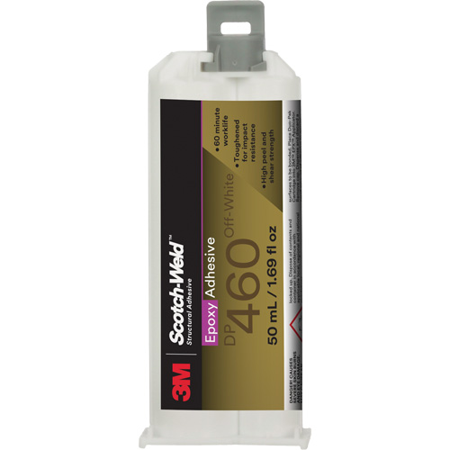 Scotch-Weld Adhesive, 50 ml, Dual Cartridge, Two-Part, White Cintas