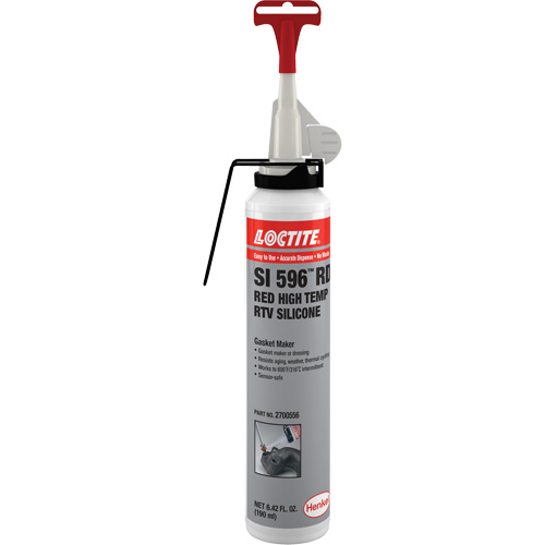 Adh&eacute;sif mastic d'&eacute;tanch&eacute;it&eacute; &agrave; base de silicone r&eacute;sistant aux variations de temp&eacute;rature &eacute;lev&eacute;e Superflex, Canette a&eacute;rosol, Rouge Cintas