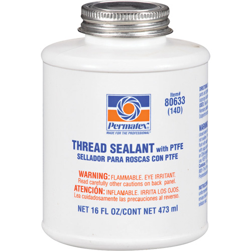 Thread Sealant with PTFE, Brush-Top Can, 473 ml, -54° C - 149° C/-65° F - 300° F Cintas