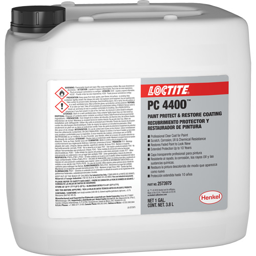 Appr&ecirc;t de protection et de restauration de la peinture PC 4400, 3,8 L, Cruche, Transparent Cintas