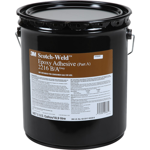 Adh&eacute;sif Scotch-Weld, 5 gal., Seau, Deux composants, Gris Cintas