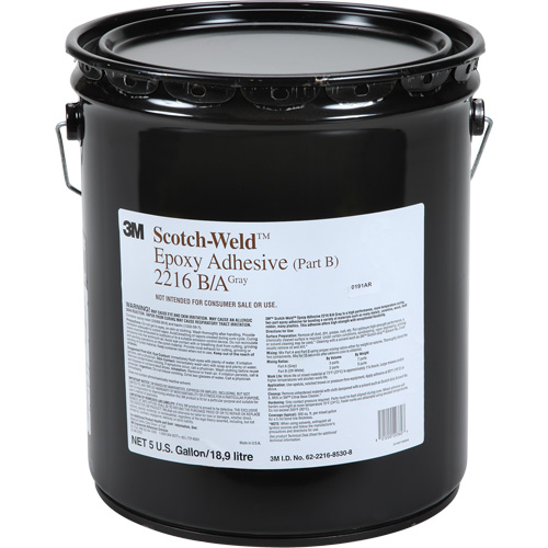 Adh&eacute;sif Scotch-Weld, 5 gal., Seau, Deux composants, Gris Cintas