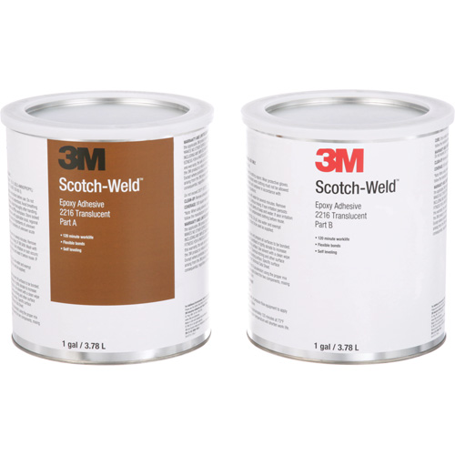 Adh&eacute;sif Scotch-Weld, 1 gal., Seau, Deux composants, Translucide Cintas