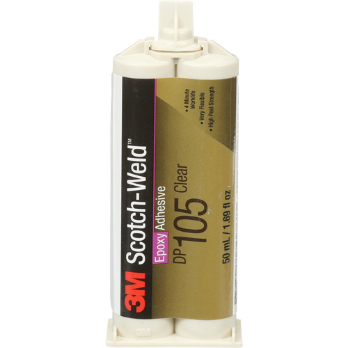 Adh&eacute;sif Scotch-Weld, 1,7 liq. oz., Cartouche, Deux composants, Translucide Cintas