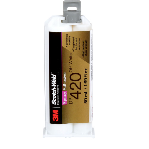 Adh&eacute;sif Scotch-Weld, 1,25 oz lq, Cartouche, Deux composants, Blanc cass&eacute; Cintas