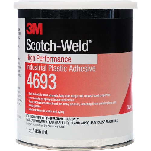 Adh&eacute;sif industriel haute performance pour le plastique Scotch-Weld Cintas