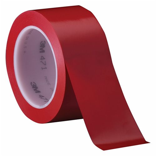 471 Vinyl Tape, 102 mm (4") W x 32.9 m (108') L, 5.2 mils, Red Cintas