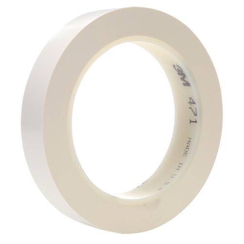 471 Vinyl Tape, 25.4 mm (1") W x 32.9 m (108') L, 5.3 mils, White Cintas
