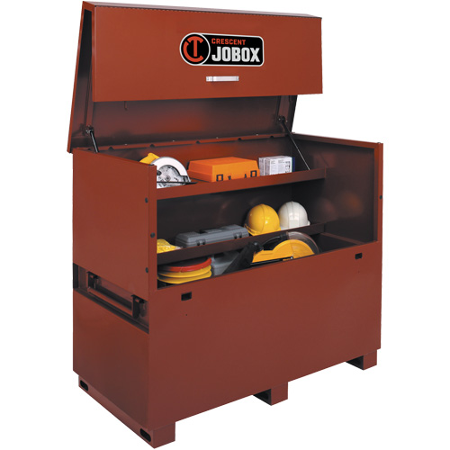 Long Piano Box, 60" W x 30-1/2" D x 50" H, Black/Orange Cintas