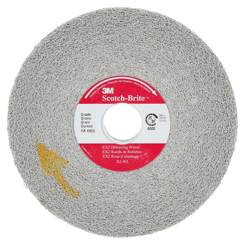 Scotch-Brite EXL Deburring Wheel, 6" x 1", 1"-8 Arbor, 1, Aluminum Oxide Cintas