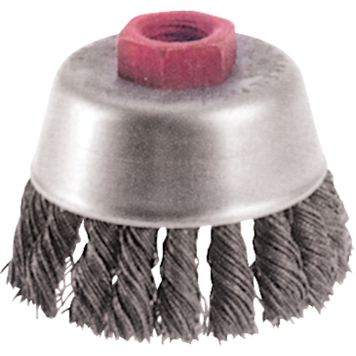 Brosses-boisseau &agrave; fils nou&eacute;s - Petites rectifieuses &agrave; grande vitesse, 2-3/4" dia. x M10x1,25 arbre Cintas