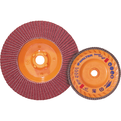 Enduro-Flex Stainless Flap Disc, 4-1/2" x 5/8"-11, Type 27, 40 Grit, Zirconia Alumina Cintas