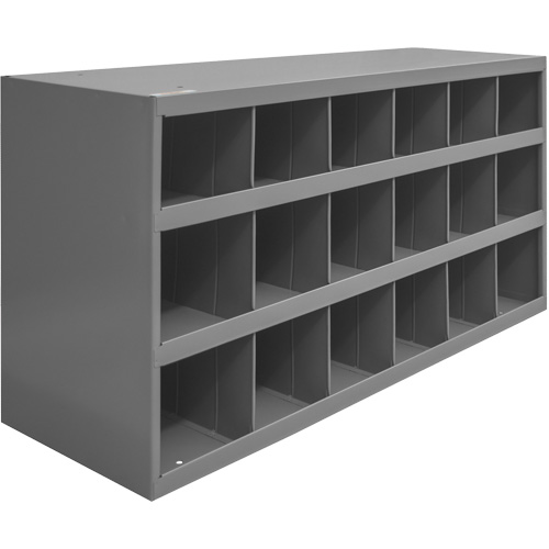 Armoires pour bacs de rangement en acier, 33-3/4" la x 12" p x 19-1/4" h, Gris Cintas