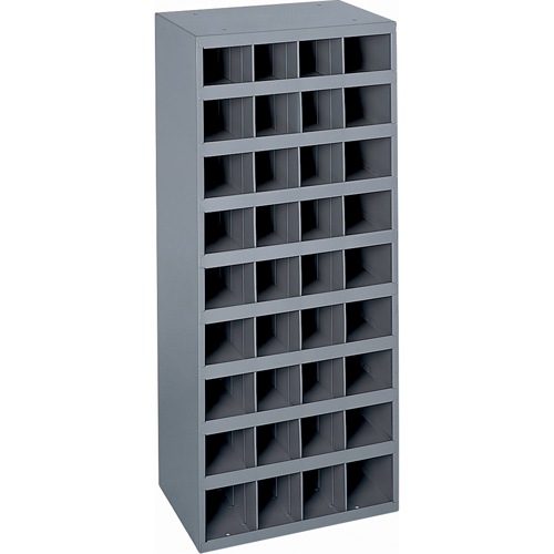 Steel Storage Bin Cabinet, 17-7/8" W x 12" D x 42" H, Grey Cintas