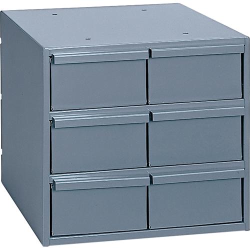 Casiers &agrave; tiroirs industriels, 6 tiroirs, 11-3/4" la x 11-5/8" p x 10-7/8" h, Gris Cintas