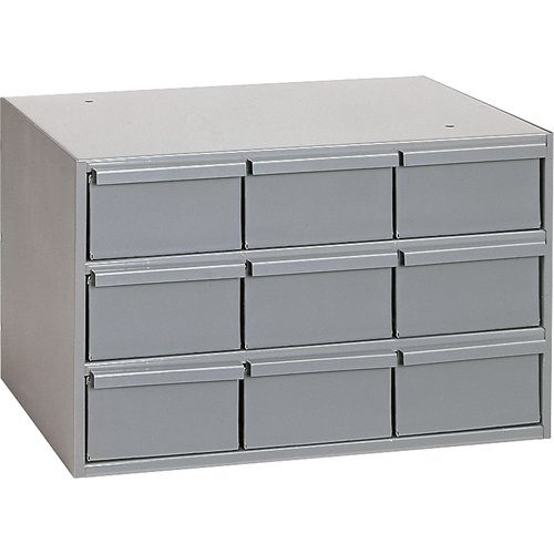 Industrial Drawer Cabinets, 9 Drawers, 17-1/4" W x 11-5/8" D x 10-7/8" H, Grey Cintas
