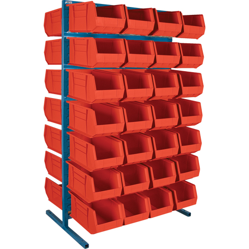 Double-Sided Stationary Bin Rack, 36" W x 24" D x 61" H, 56 Bins Cintas