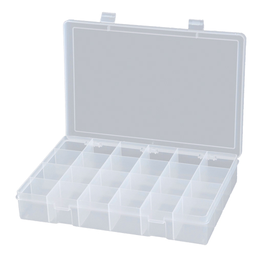 Boîtes &agrave; compartiments compactes en polypropyl&egrave;ne, 13-1/8" la x 9" p x 2-5/16" h, 24 compartiments Cintas